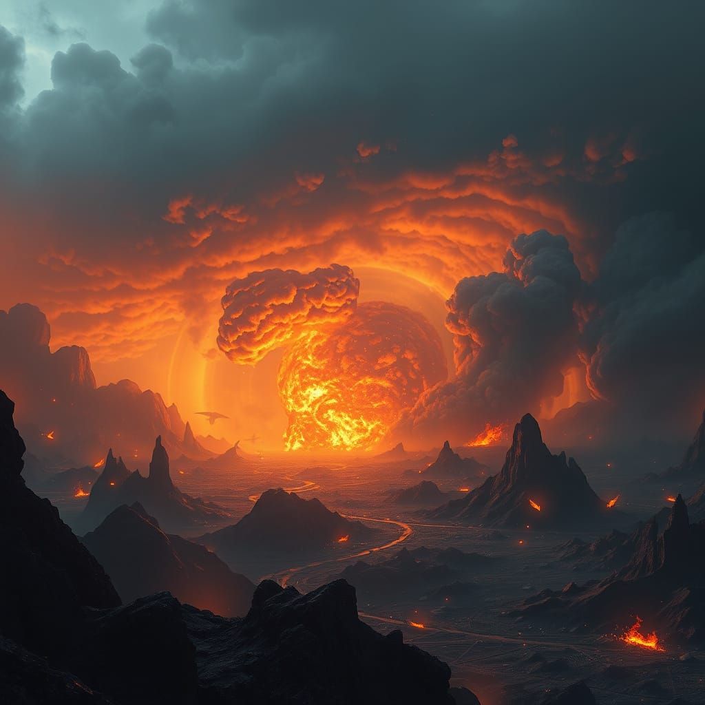 Apocalyptic World in Ruin, End of Days Catastrophe