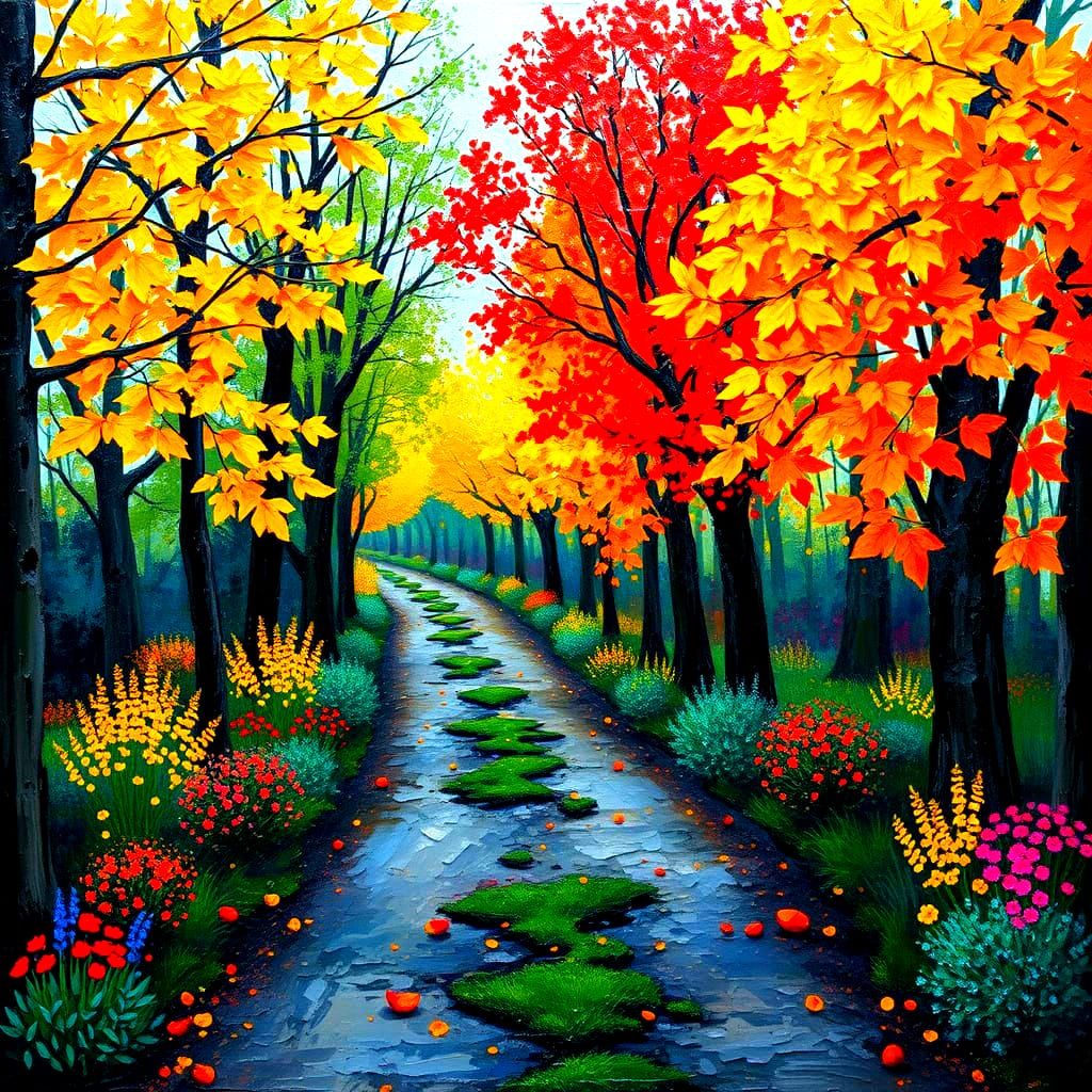 Wombles of Wimbledon Common in Neo-Impressionist Style