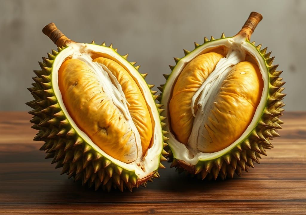 Hyper-Realistic Durian Masterpiece in Intimate Detail