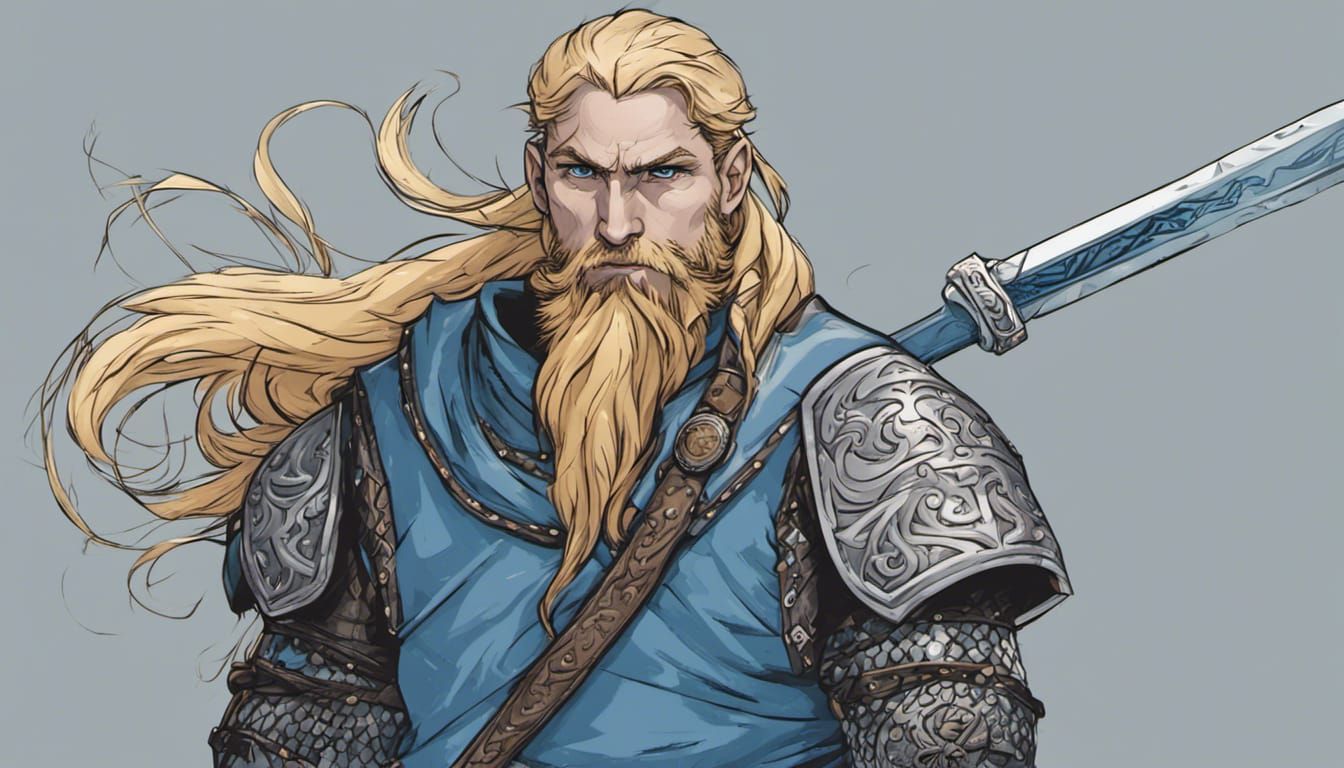 Viking Warrior with Sword and Shield