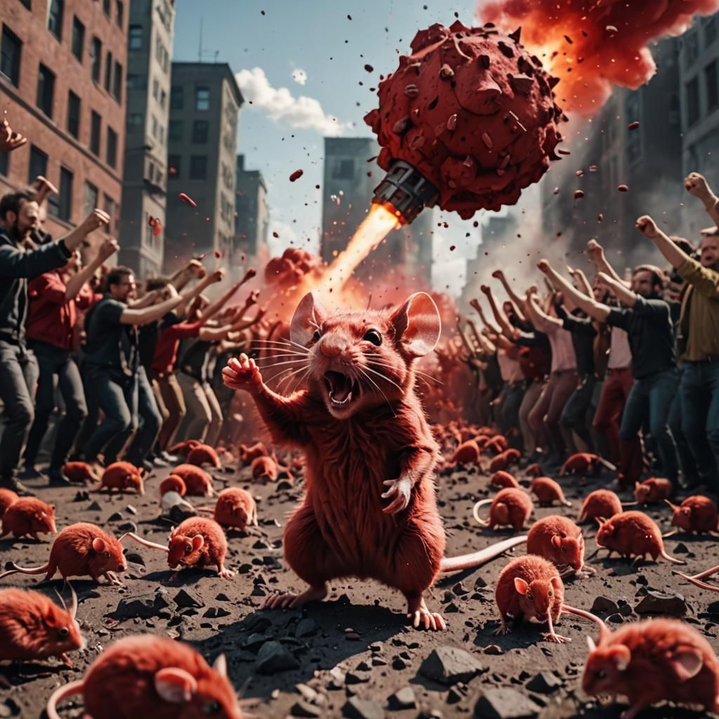 Furious Mice Witness Earth's Destruction by Meteor