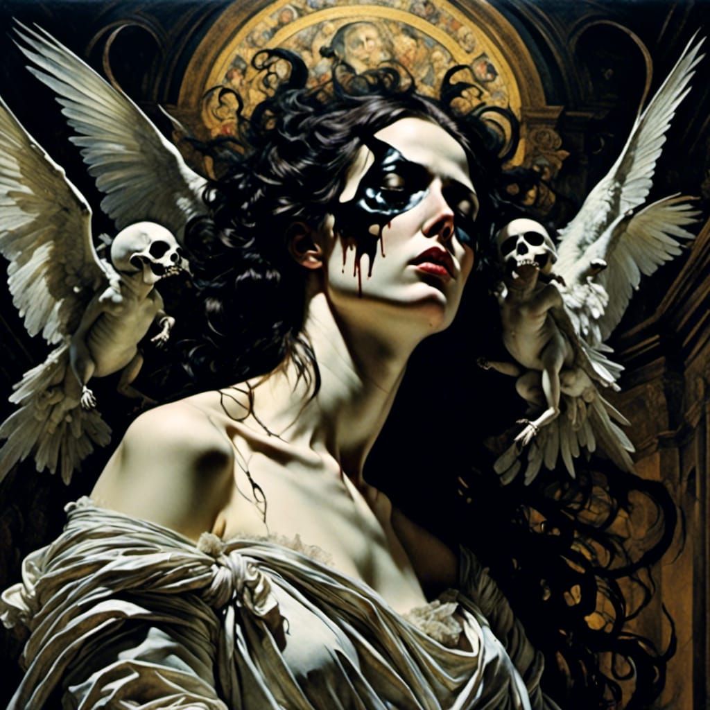 Slipknot Reimagined as a Classical Painting