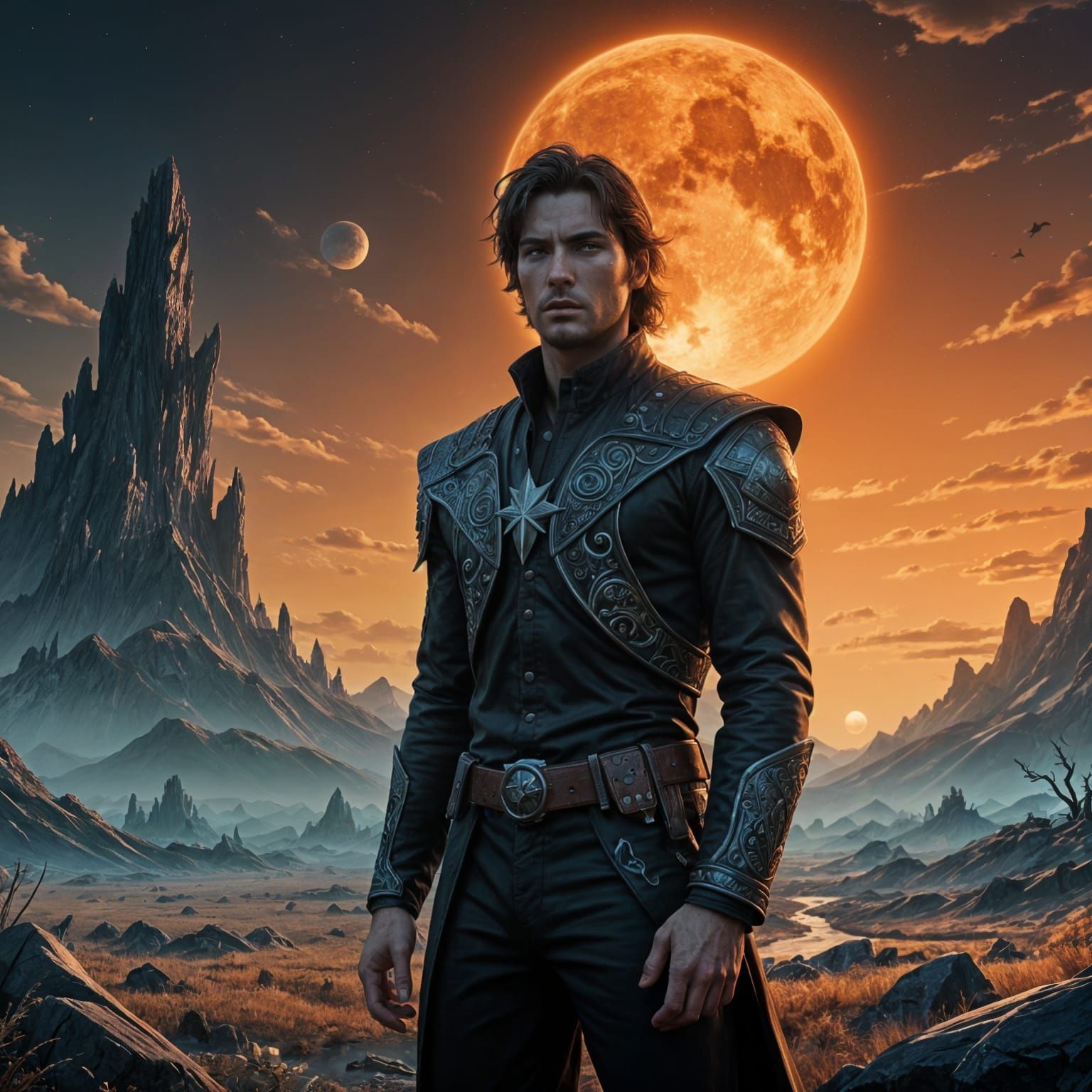 Galactic Rockstar in Alien Landscape