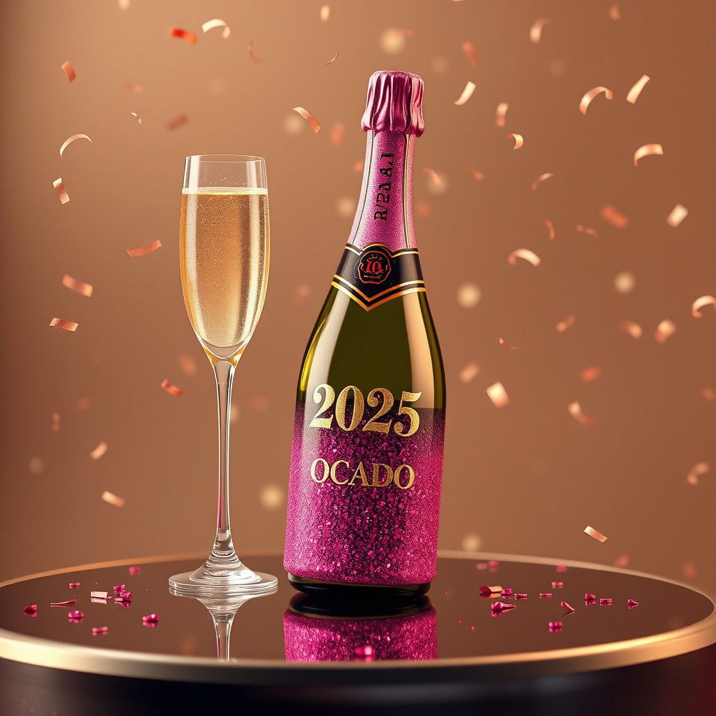 Luxurious Champagne Celebration in 3D Render