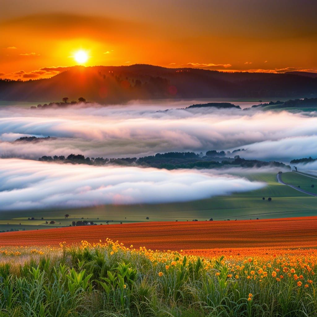 Sunlit Clouds: A Vision of Atmospheric Beauty