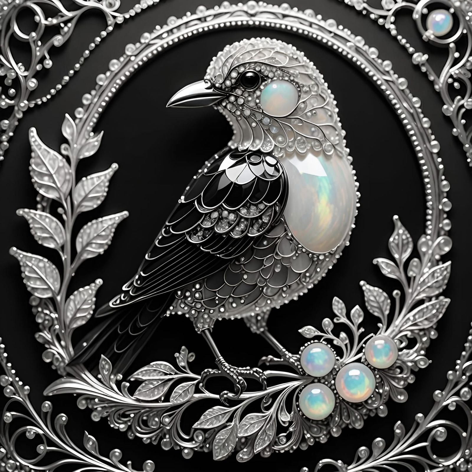 The Silver Raven: Opalescent Majesty