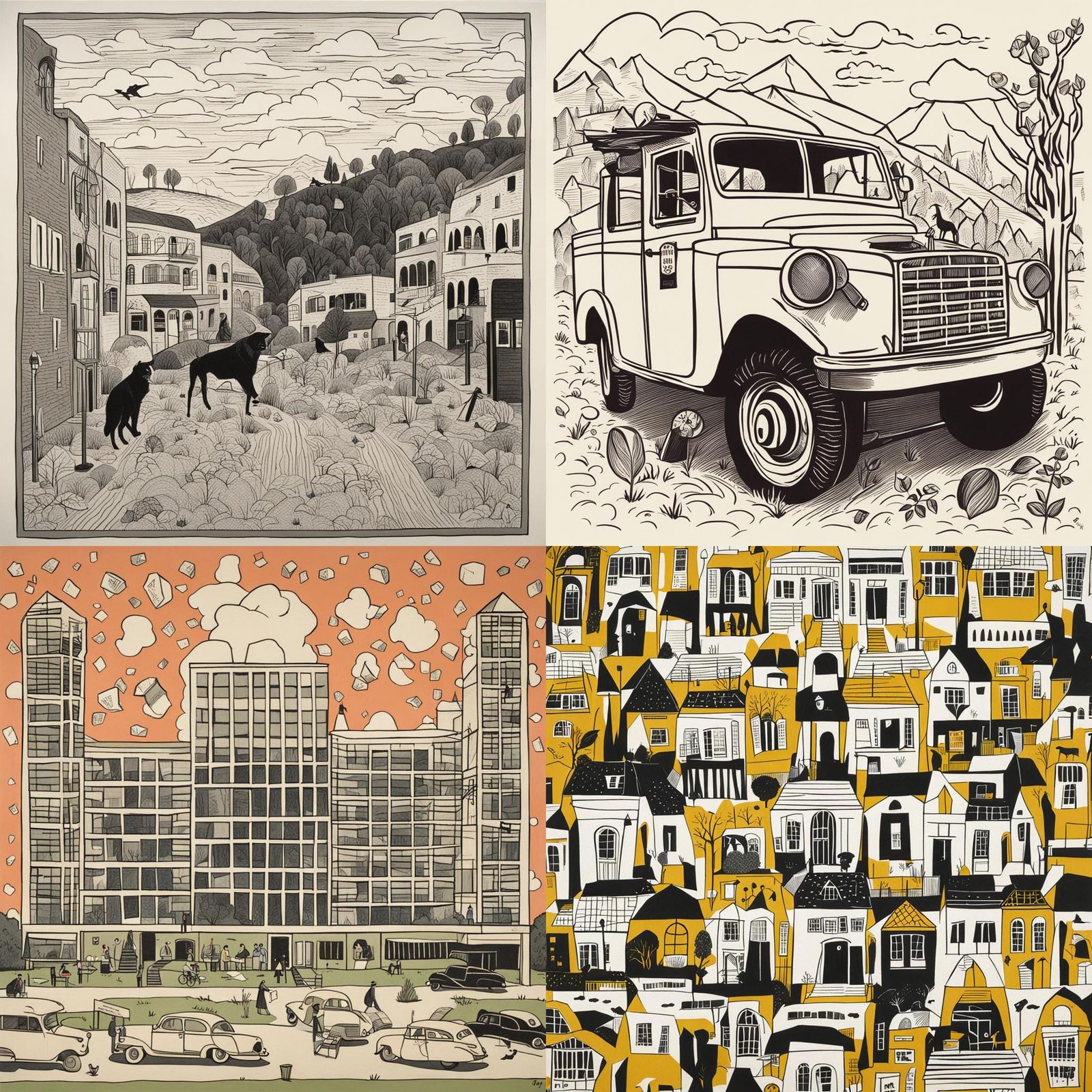 Organic Forms Digital Illustration