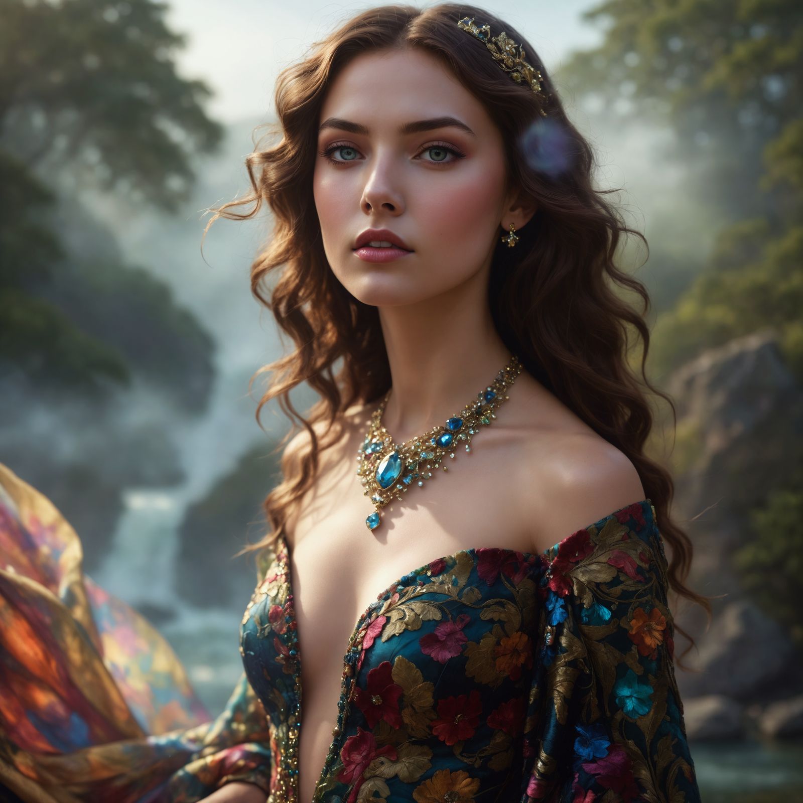 Radiant Woman in Dreamy, Hyper-Realistic Portrait