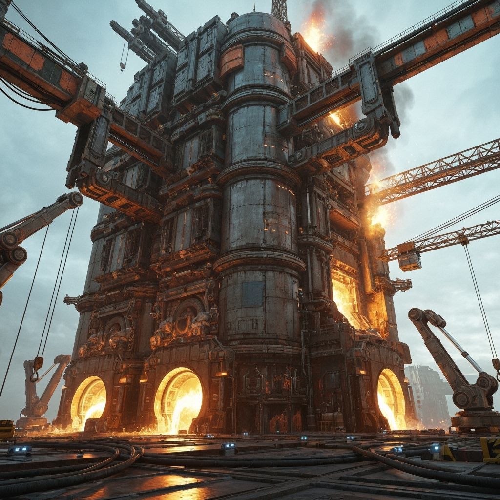 Hulking Forge Titan with Molten Flows