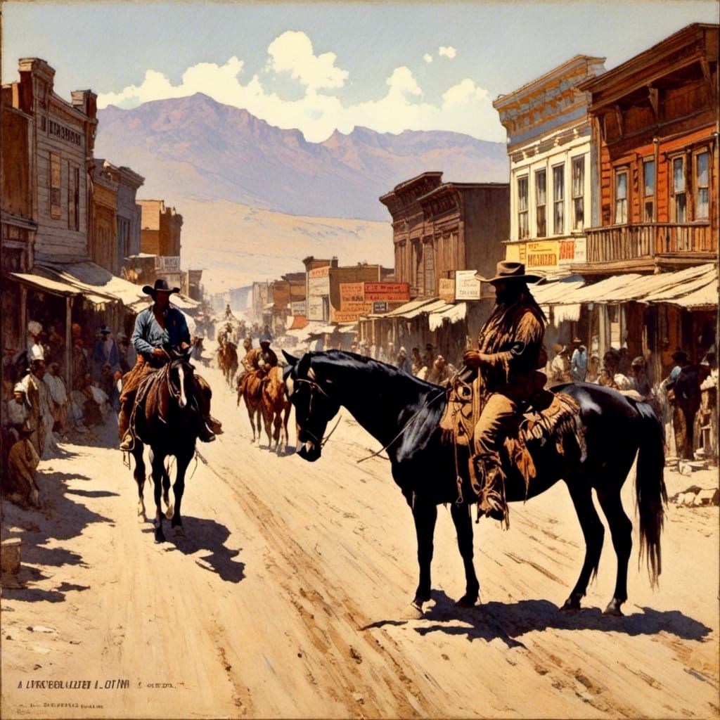 Outlaw Arrives in Montana Frontier Town, 1888