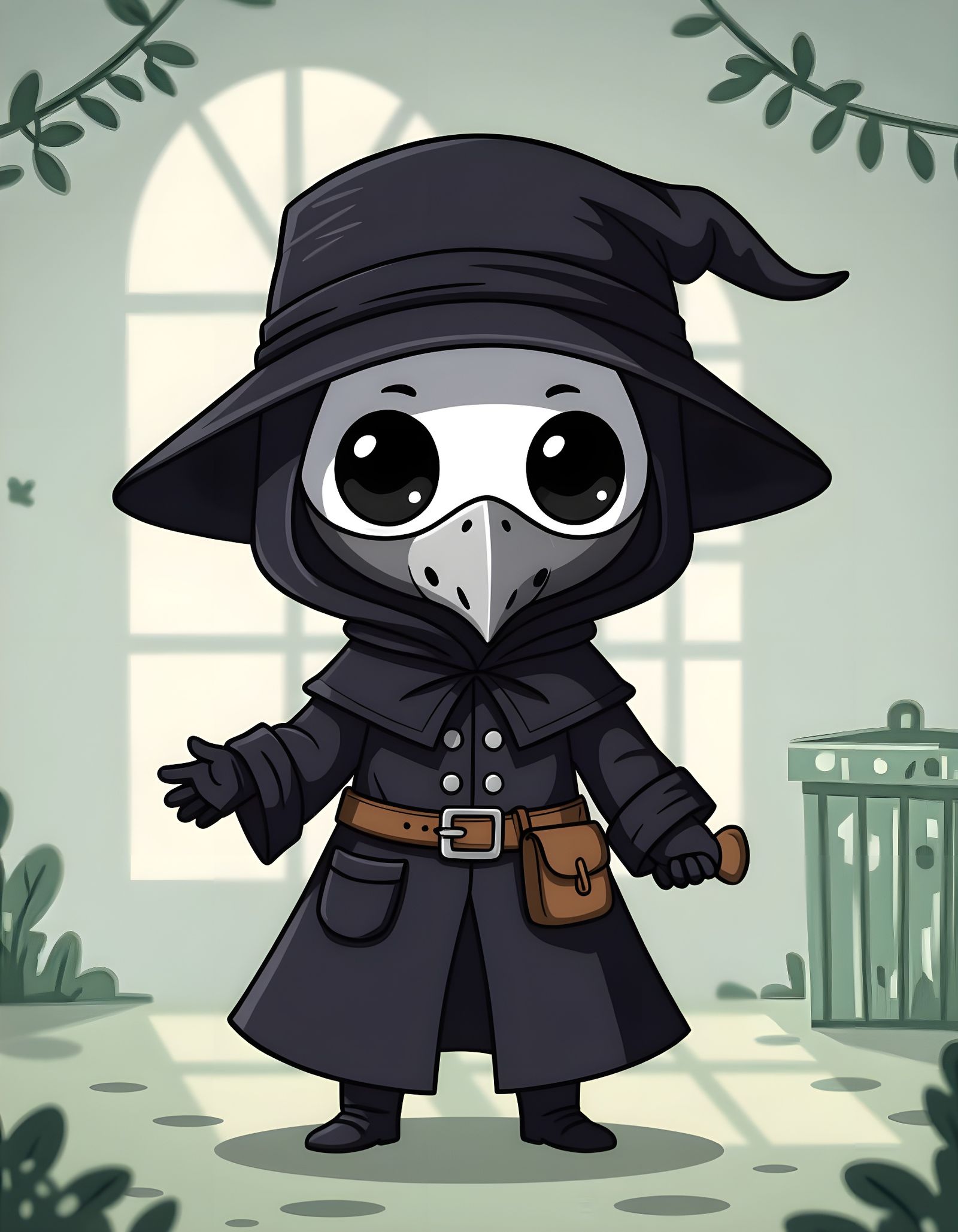 Chibi Plague Doctor Illustration