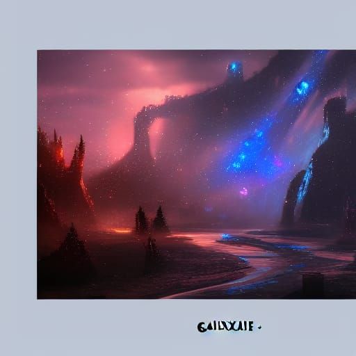 Galactic Rain: Detailed Matte Painting