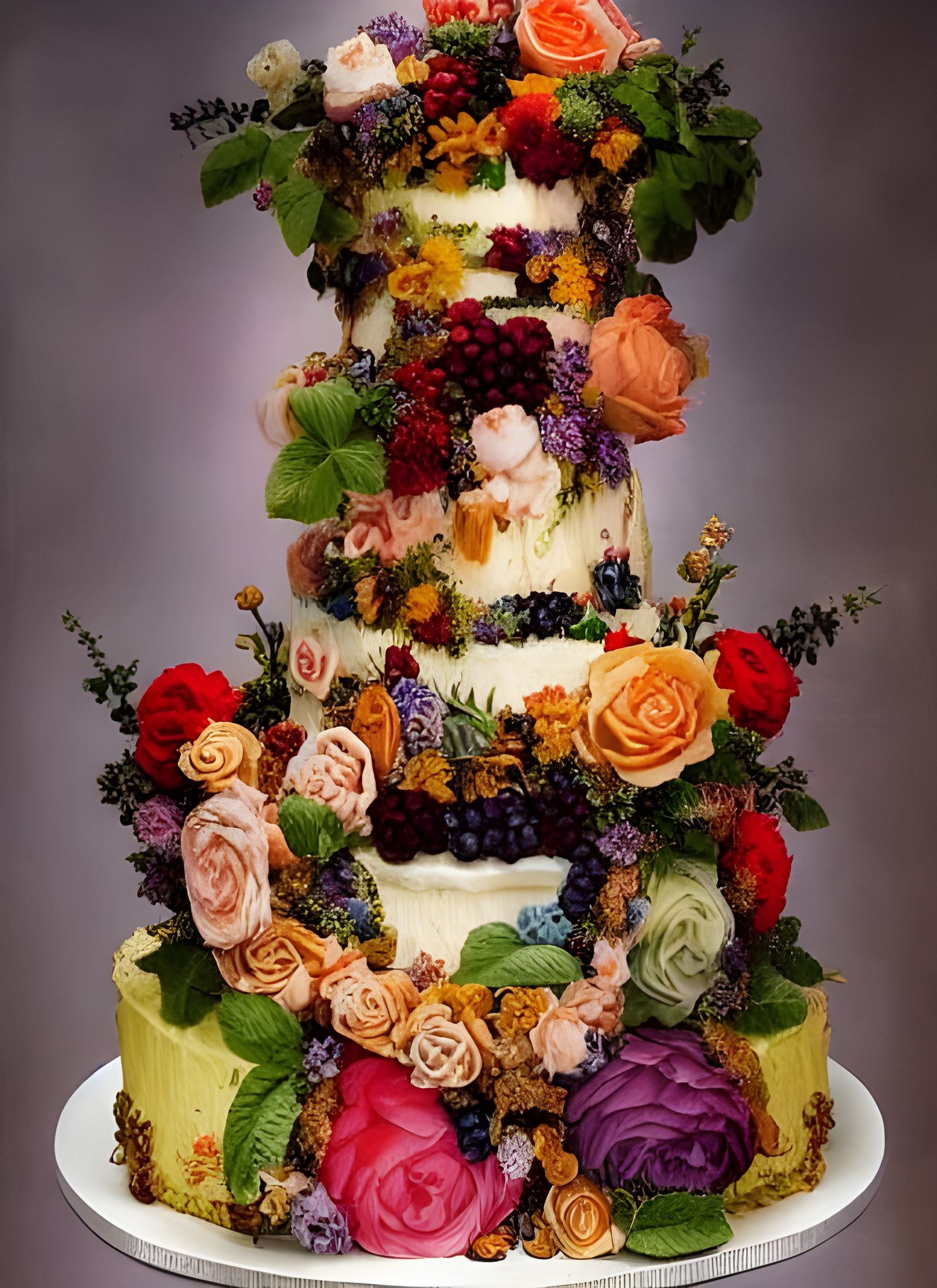 Hyperdetailed Wedding Cake in Photorealistic Style