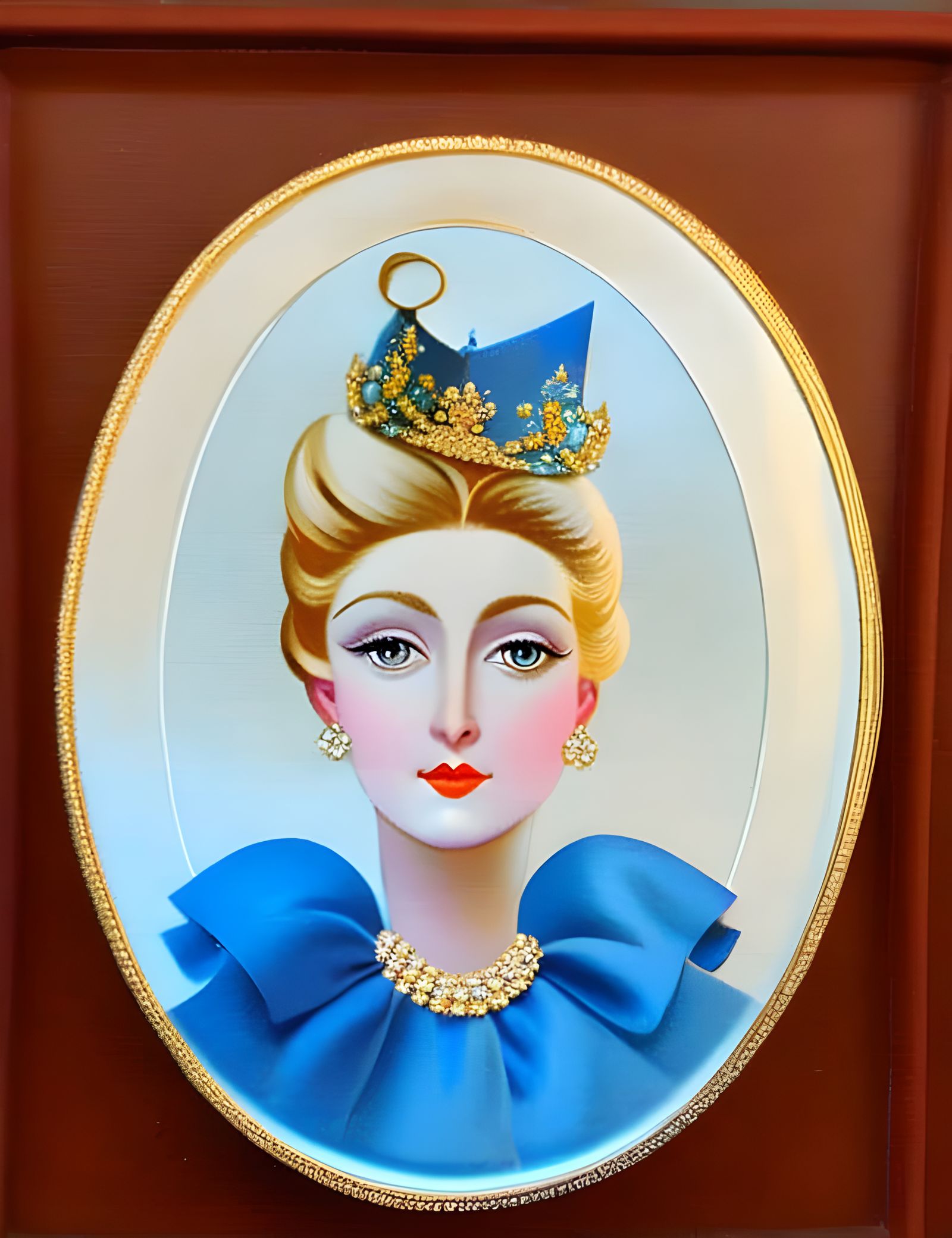 French Queen Portrait: Fairytale Book Cover Illustration