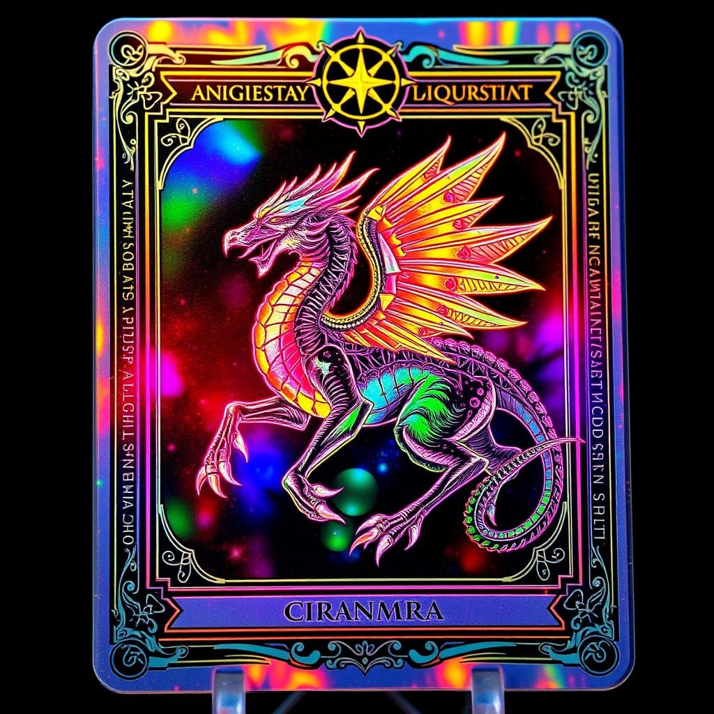 Renaissance-Inspired Holographic Trading Card