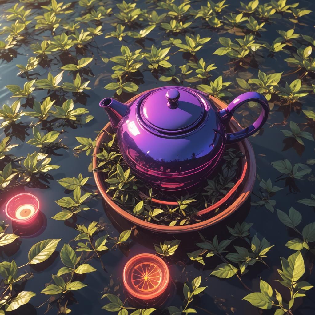 Seeping Tea Leaves in Chawan Teapot, Meiji Period