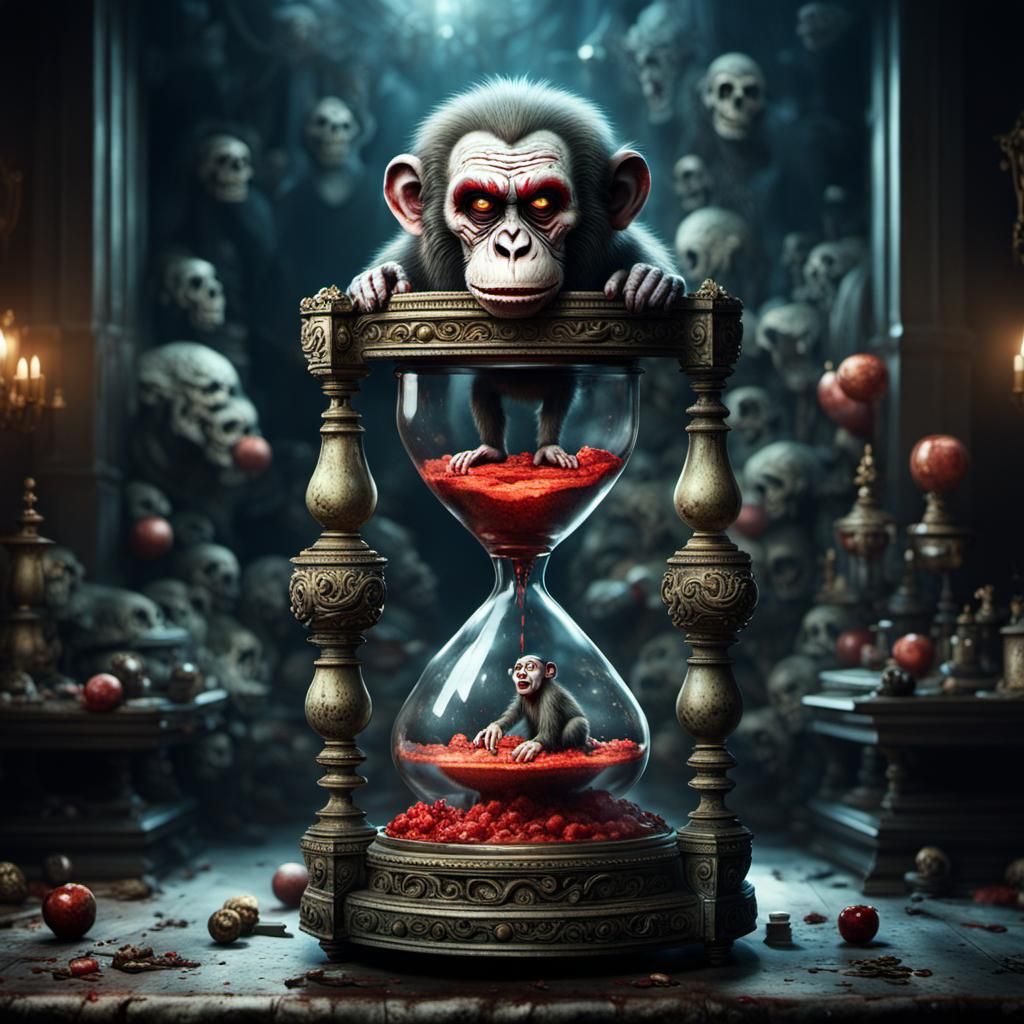 Zombie Monkey Clown: Digital Matte Painting