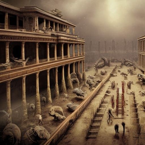 Dystopian Fossil Symbiosis: Climate Change Aftermath