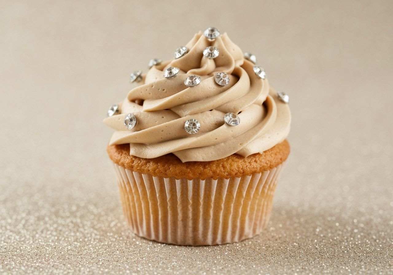 Glamorous Rhinestone Cupcake Close-Up