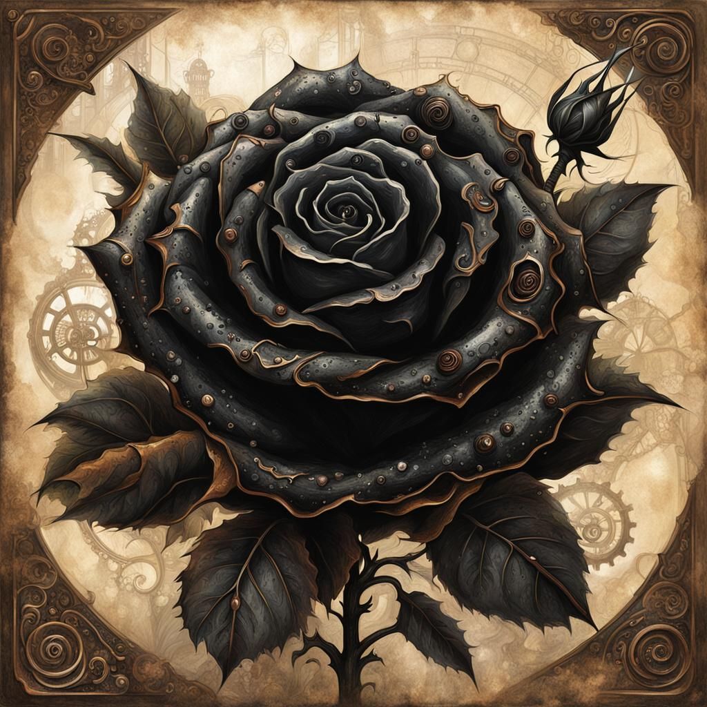 Steampunk Black Rose, Sinister Mechanical Design