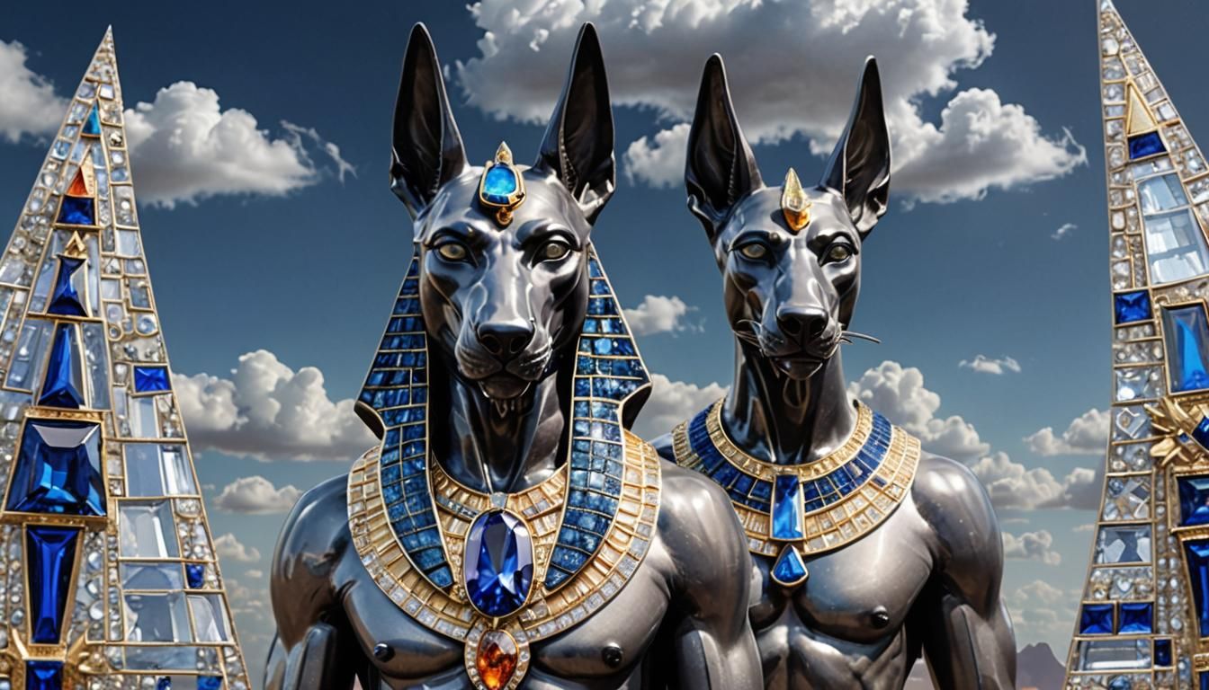 Anubis Brooch: 3D Jewelry of Egyptian God