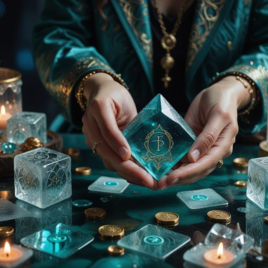 Dreamlike Tarot Reader in Ethereal Light