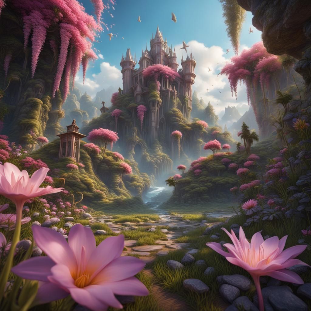 Divine Beauty: A Fantastical Flower in 8k
