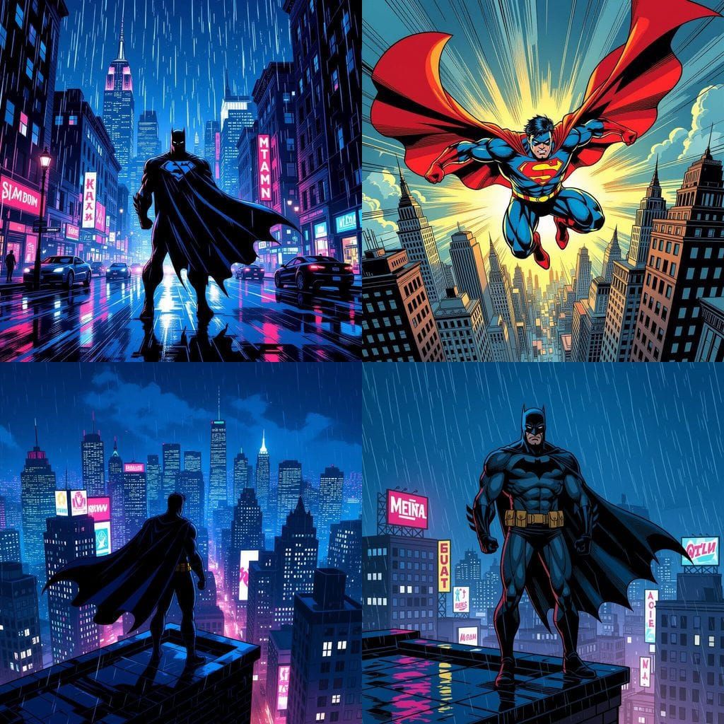 Dynamic Comic Book Art in Smooth Style