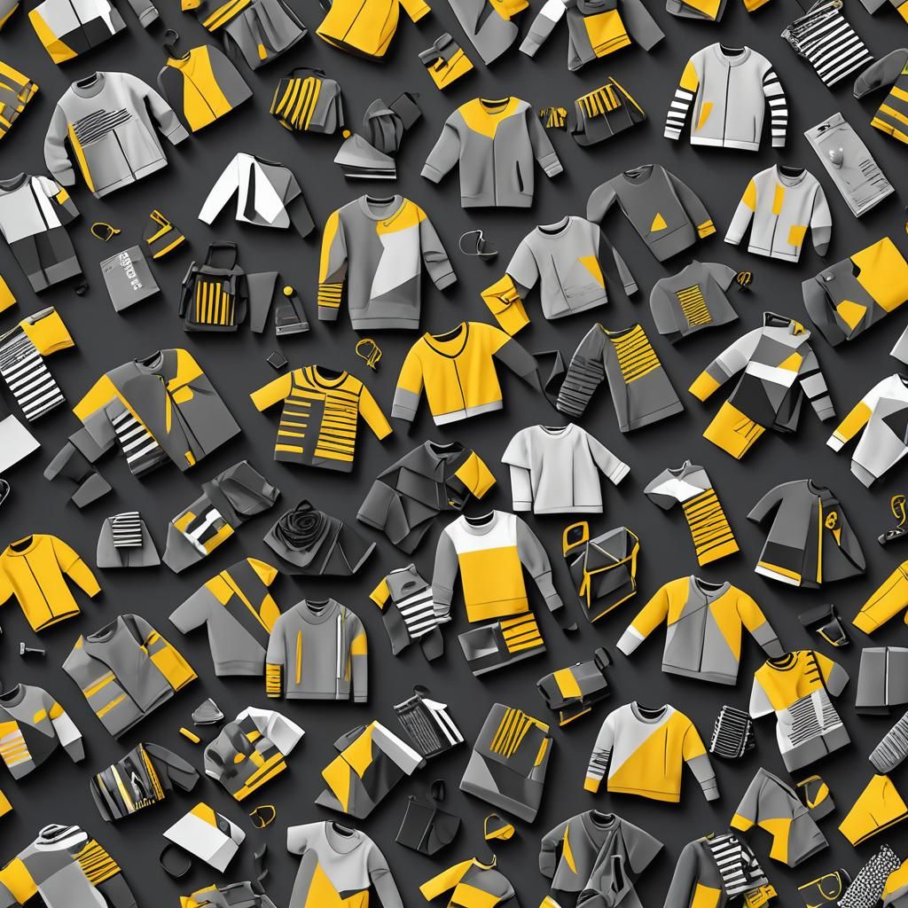 3D Vector Apparel Display in Minimalist Style