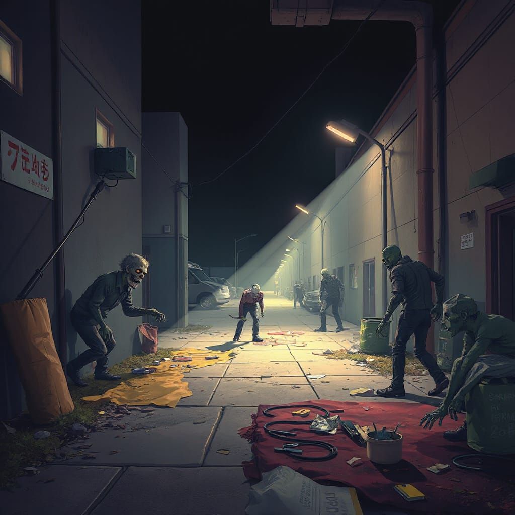 Anime Zombies in Subtractive Lighting