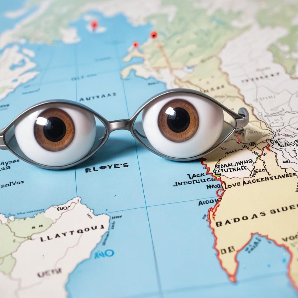 Map with Googly Eyes