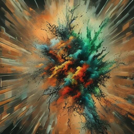 Devil Emerges from Smoke: Shadowed Sketch Art