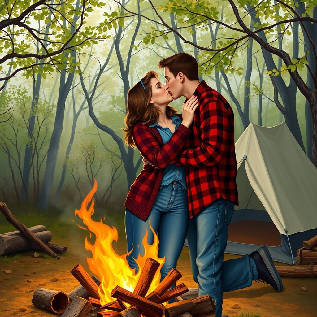 Nostalgic Midwestern Romance in the Style of Norman Rockwell