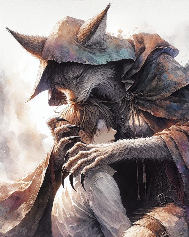 Mysterious Lynx in Enchanted Embrace