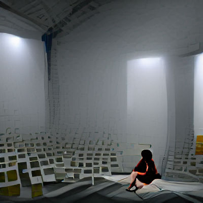 Surreal Woman Portrait in Modernist Style