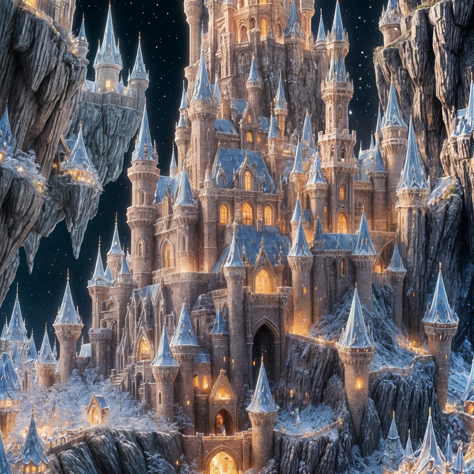 Crystal Castle: Detailed 3D Anime Art