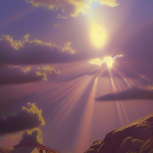 Radiant Joy: Golden Oil Painting Portrait