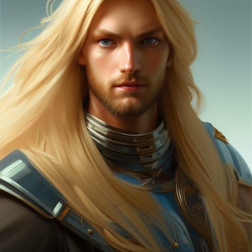 Handsome Knight Portrait in Dynamic Lighting