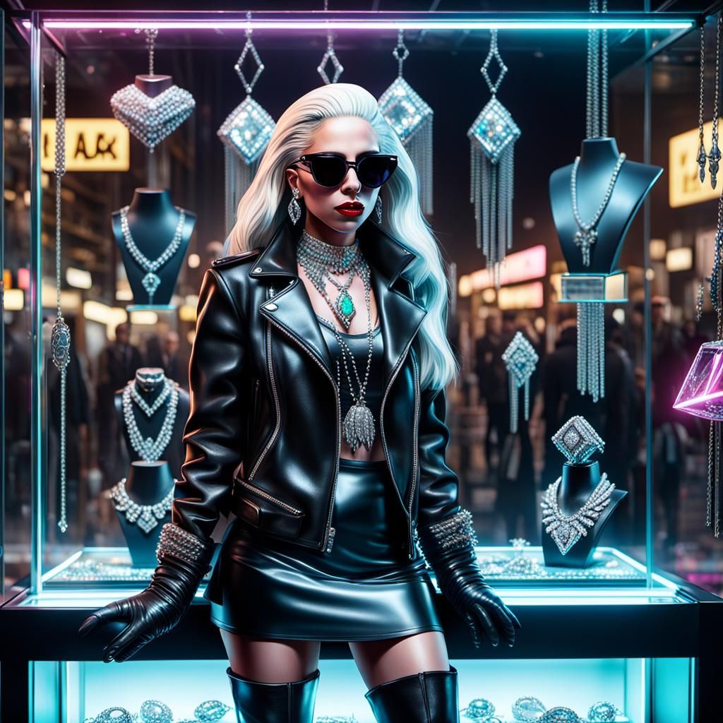 Lady Gaga Steals Diamonds in Cyberpunk Concept Art
