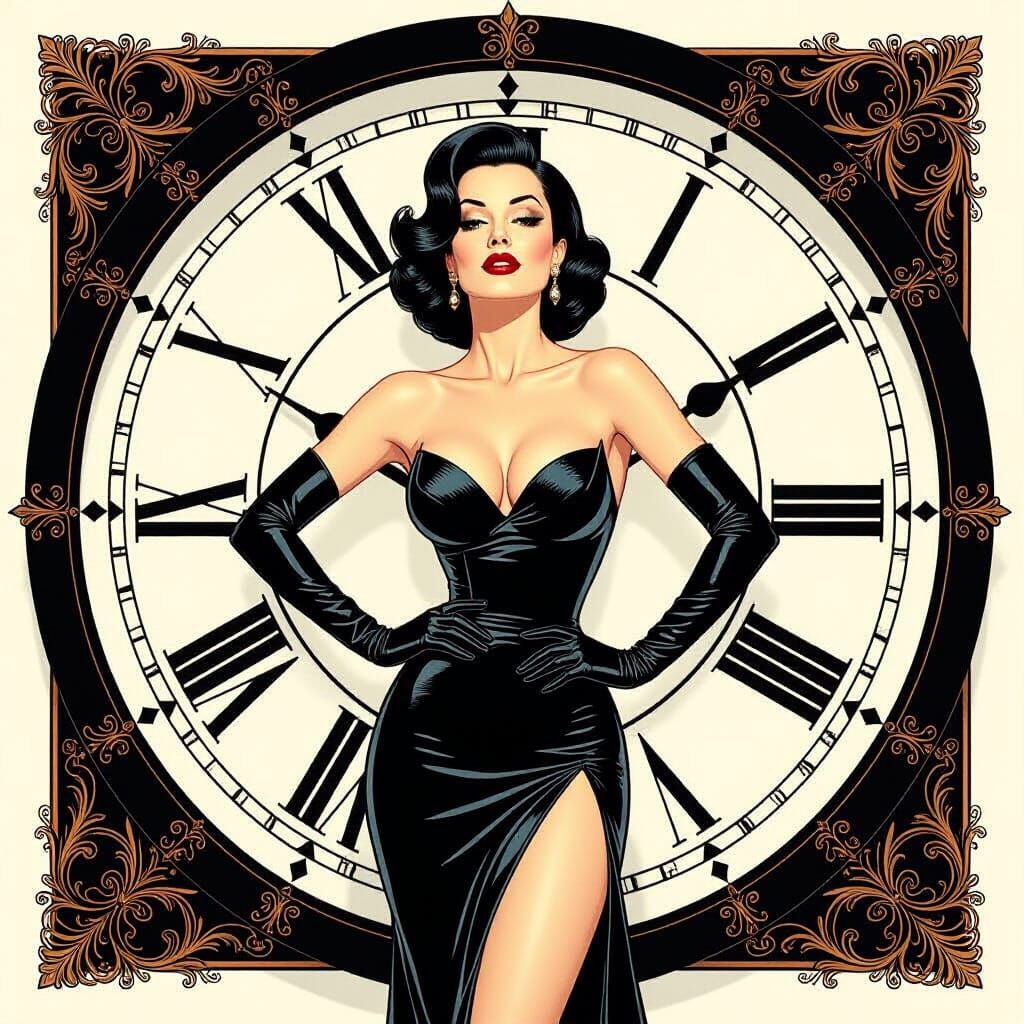 Dita Von Teese in Clockwork Burlesque Suit