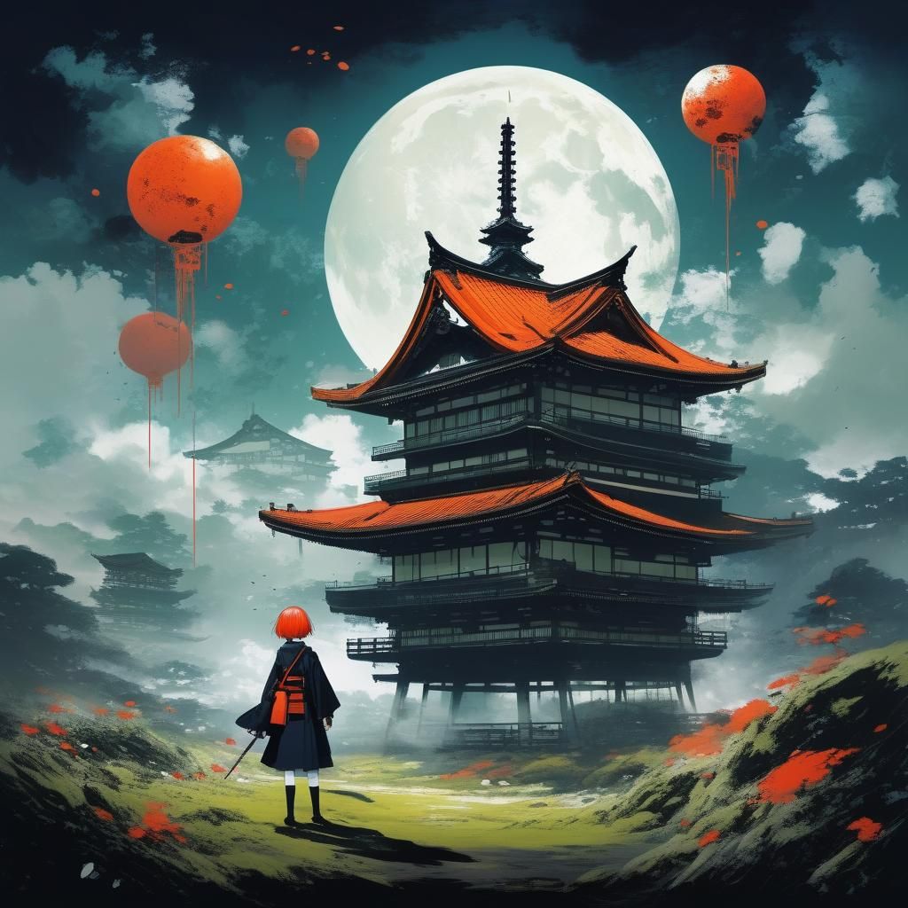 Dark Fantasy Art in Sui Ishida Style