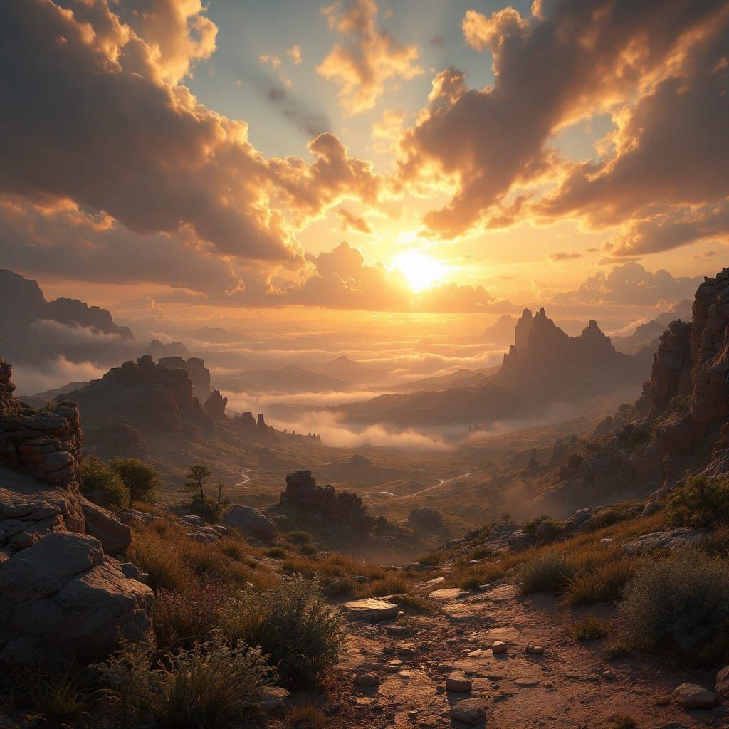 Epic 3D Landscape with Unreal Engine 5 Grandeur