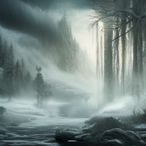 Frozen in Time: Detailed Fantasy Concept Art