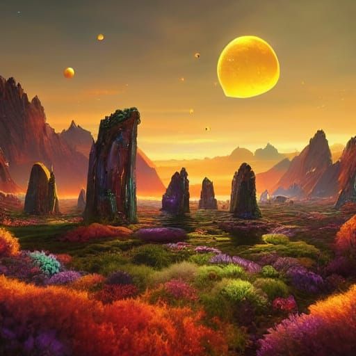 Astronaut at Ancient Alien Stone Circle