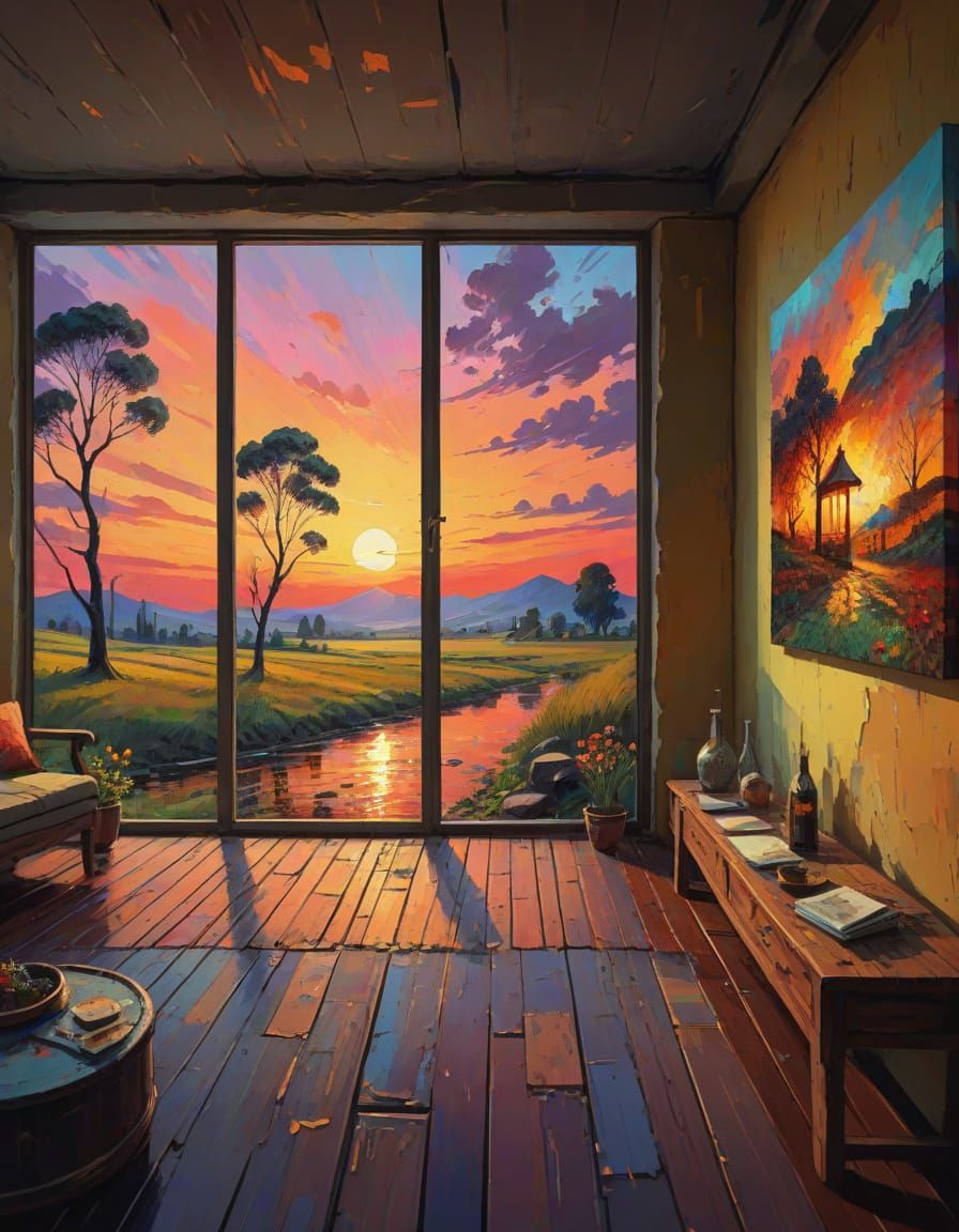 Epic Neo-Expressionist Digital Oil Painting