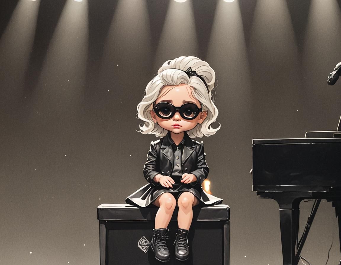 Chibi Lady Gaga Toddler on Stage