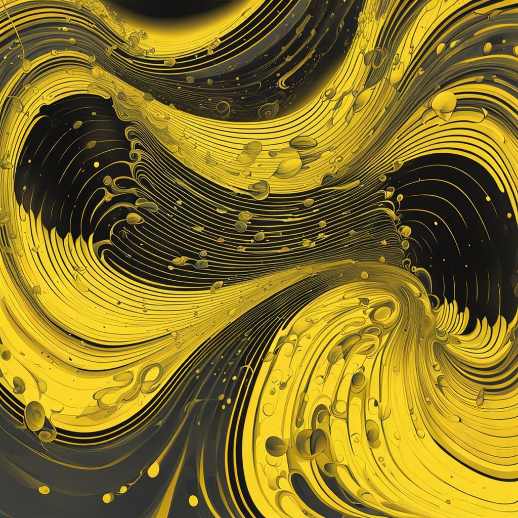 Yellow Fractal Submarine: Abstract Art in Detail