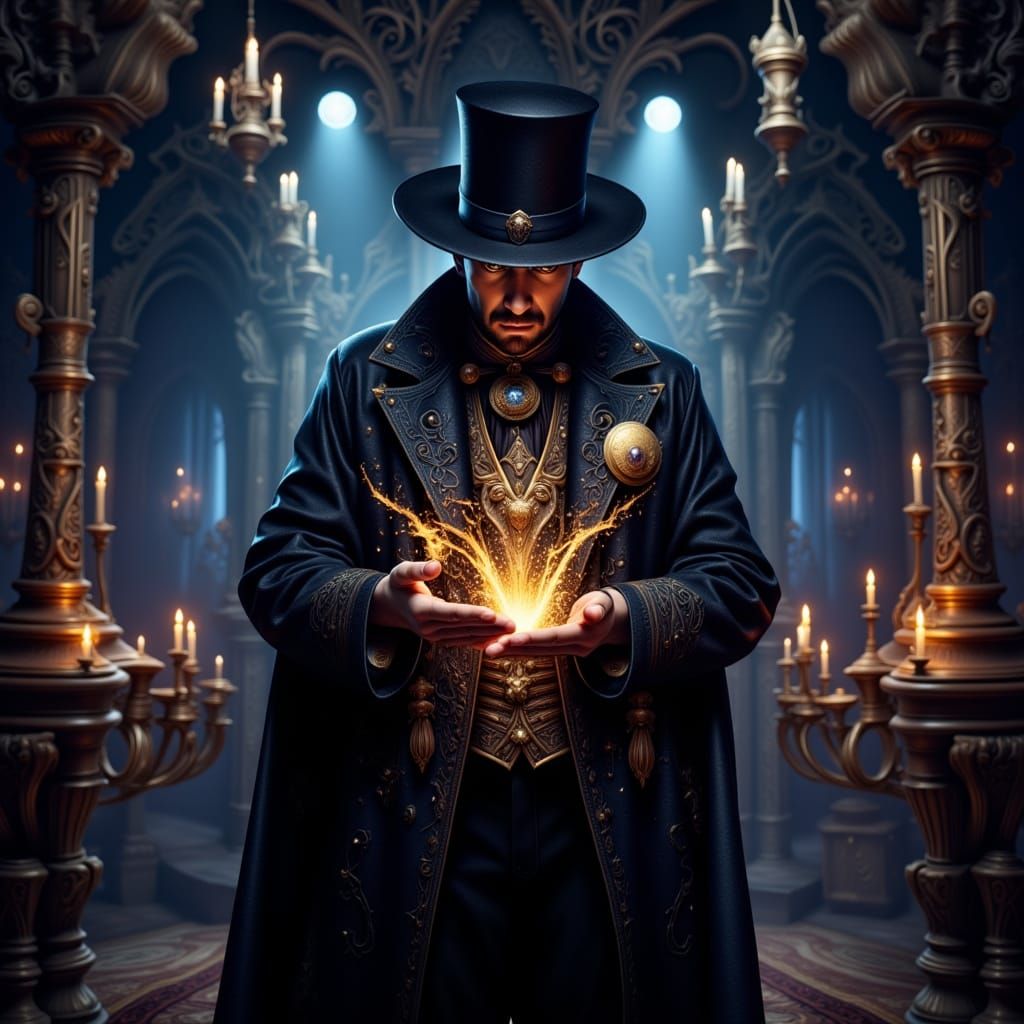 Black Magician Performs Dazzling Magic Tricks on Stage