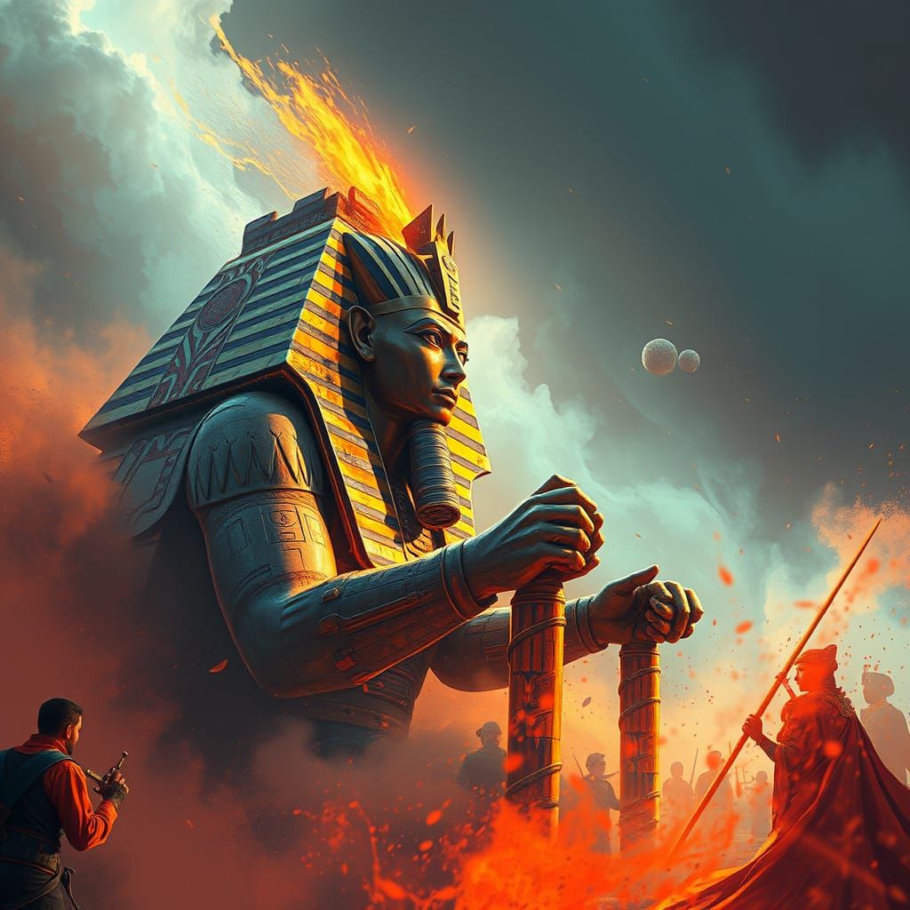 Egyptian God Bes in Hyperdetailed 4K Rendering