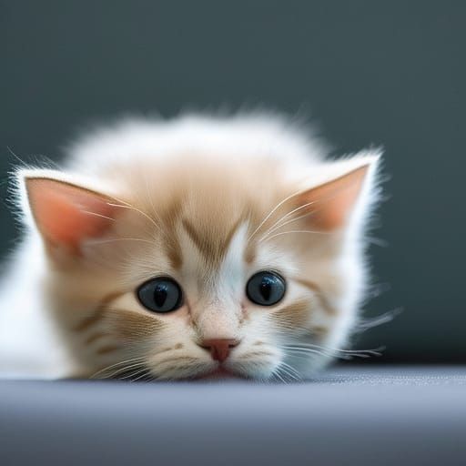 Cute Kitten with Yarn Ball